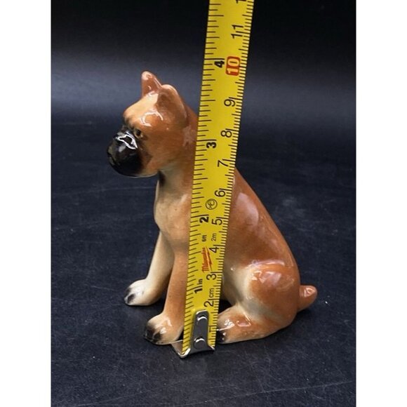 Ceramic Brown Boxer Seated Enesco Imports Japan 3 1/2" Japan - Picture 6 of 6